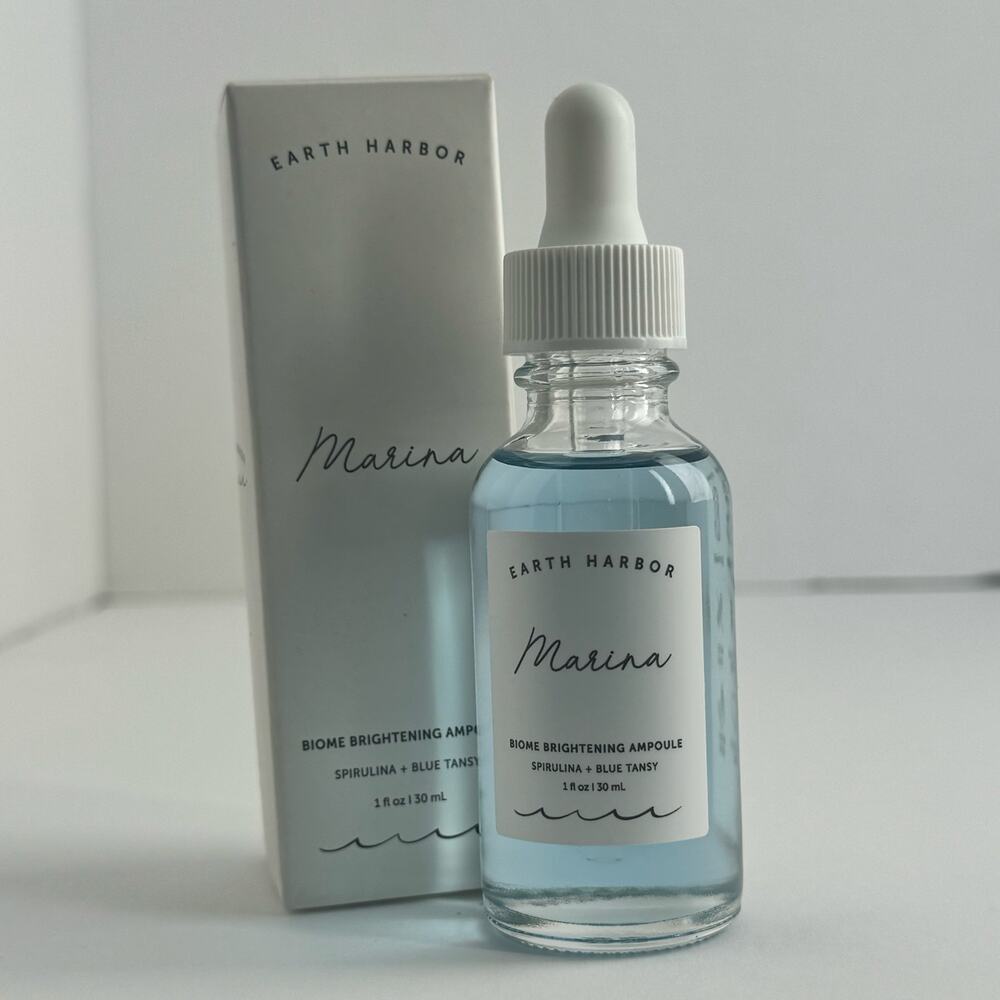 Earth Harbor Marina Biome Brightening Ampoule Spirulina & Blue Tansy  New